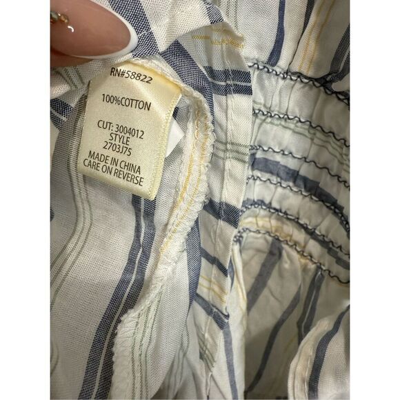 Max studio striped tie-waist blouse  XL - Picture 4 of 6